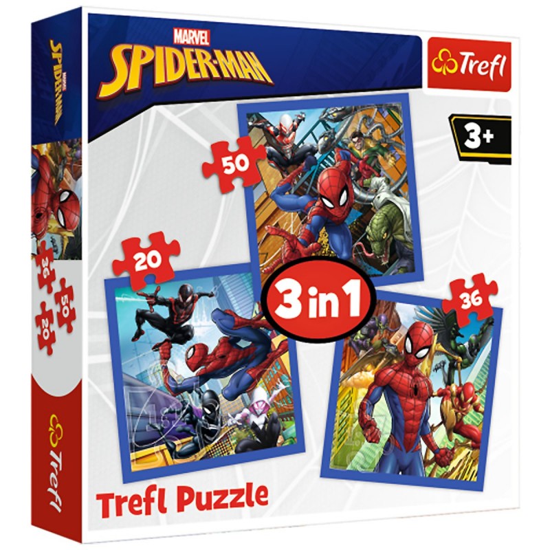 Gyermek puzzle - Spiderman - 3 az 1-ben