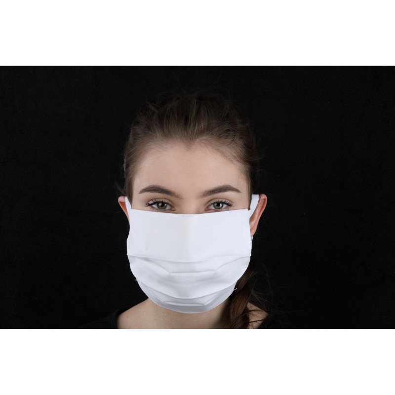 Pamut szájmaszk - 5db Fehér: fehér