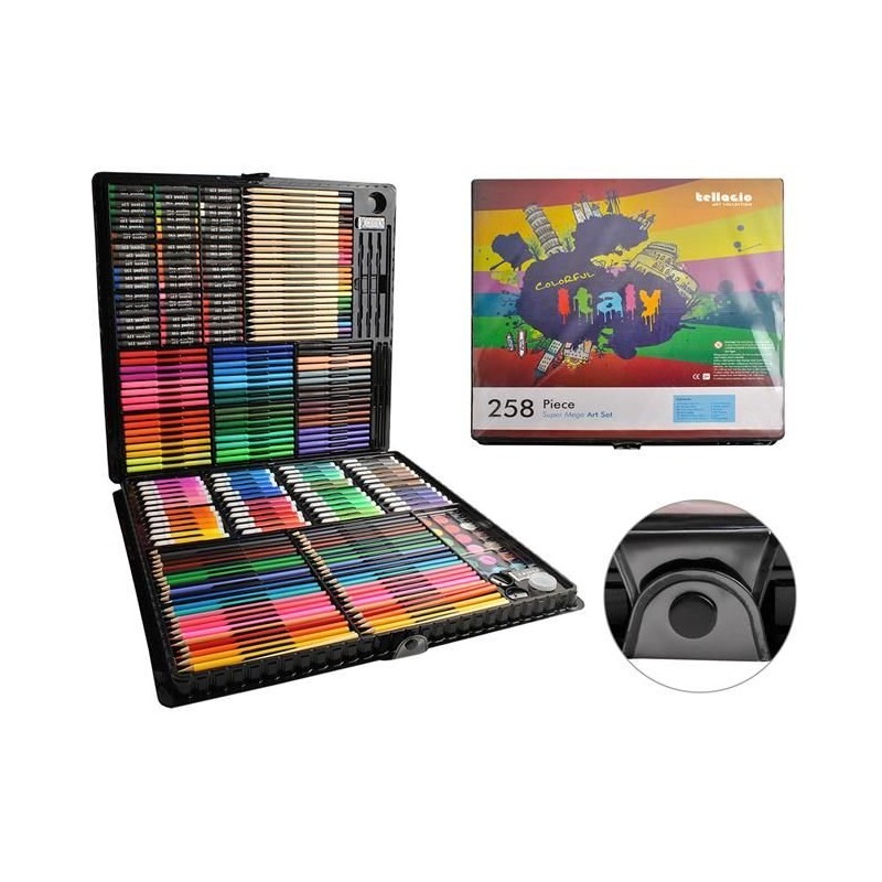 Művészi rajz- és festőkészlet gyerekeknek 258 db