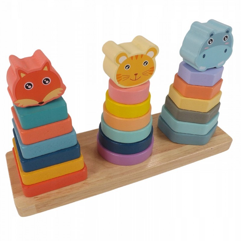 Montessori fa piramis tornyok 24 db