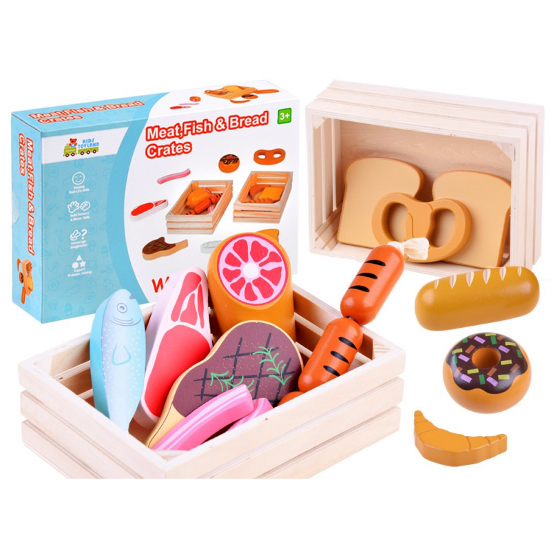 Fa játék étel dobozban