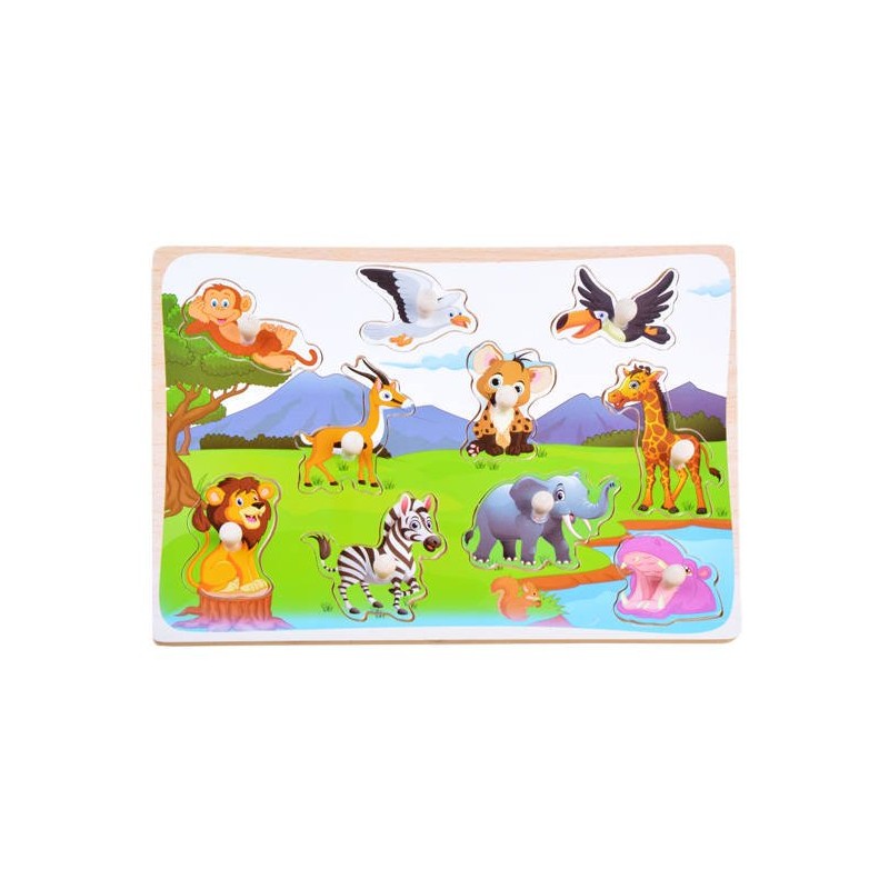 Fa puzzle - Szafari állatok