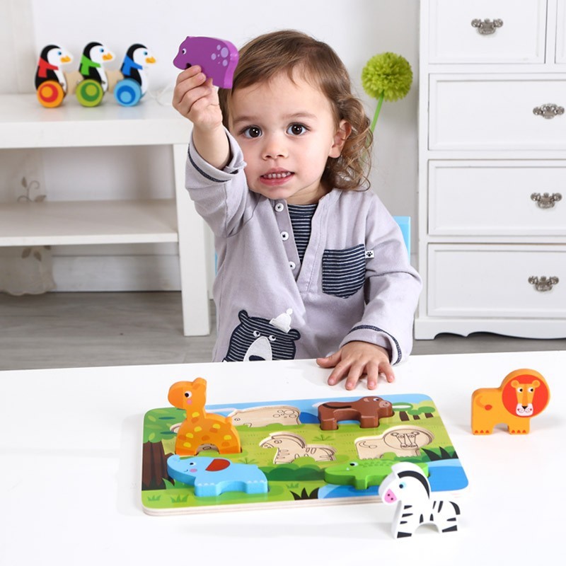 3D gyerek fa puzzle - Animal 7db