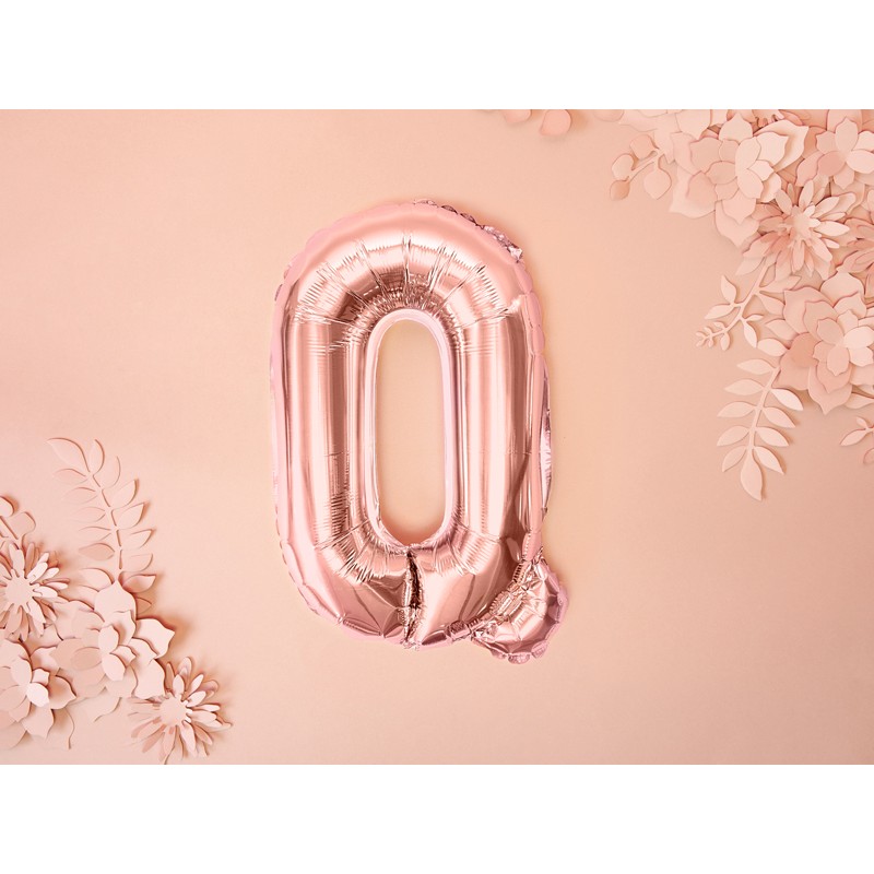 Fólia lufi - rózsaszín-arany - betű, 35 cm Egyéb változatok: Q