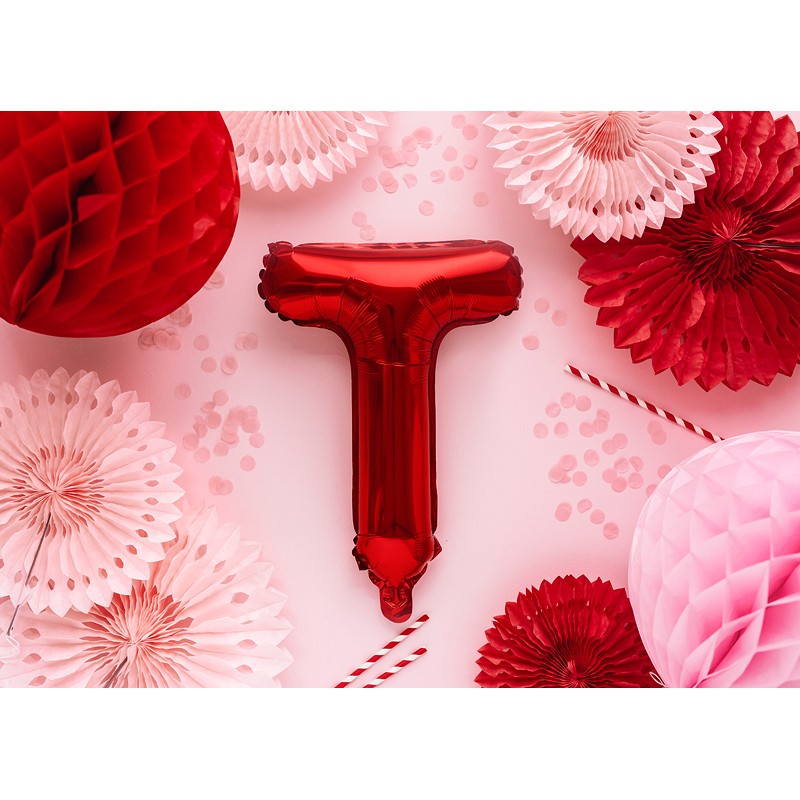 Fólia lufi - piros - betű, 35 cm Egyéb változatok: T