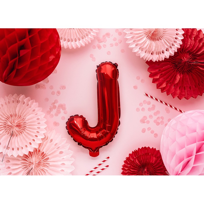 Fólia lufi - piros - betű, 35 cm Egyéb változatok: J