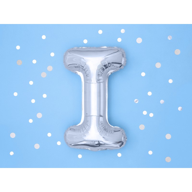 Fólia lufi - ezüst - betű, 35 cm Egyéb változatok: I