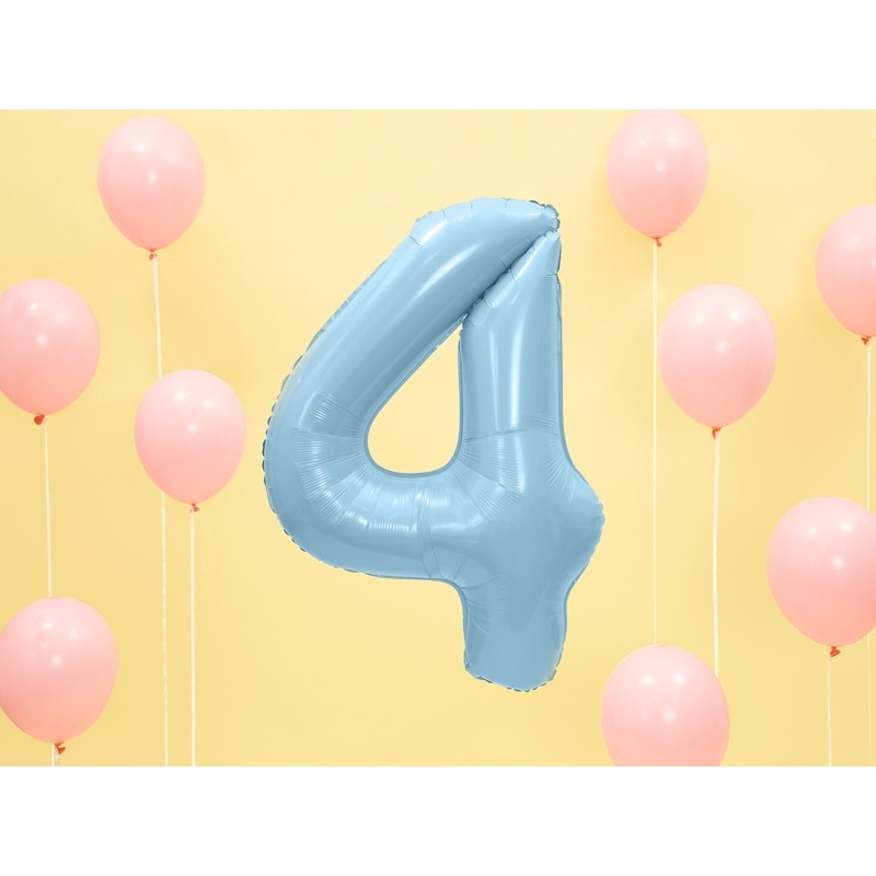 Fólia lufi - Szám, világoskék 86cm Egyéb változatok: 4