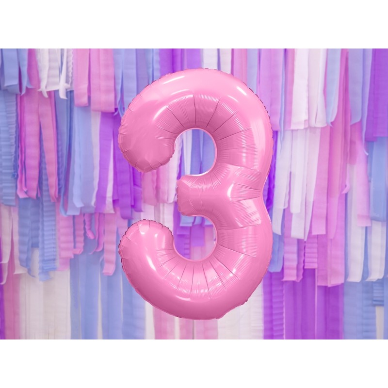 Fólia lufi - Szám, rózsaszín 86cm Egyéb változatok: 3