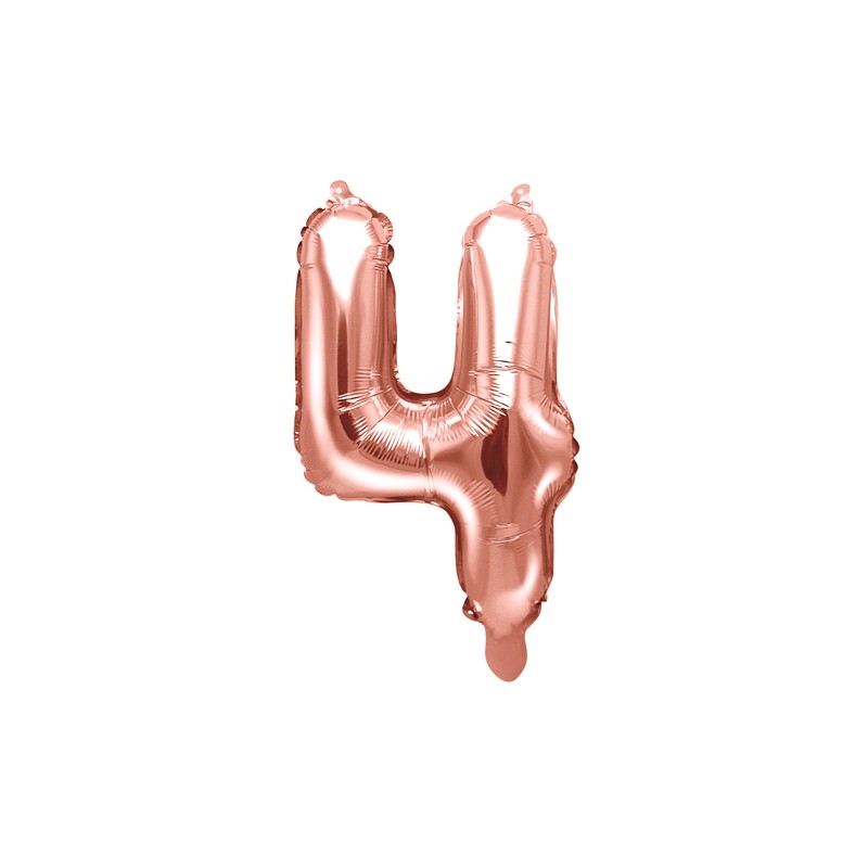 Fólia lufi - rózsaszín arany - szám, 35 cm Egyéb változatok: 4