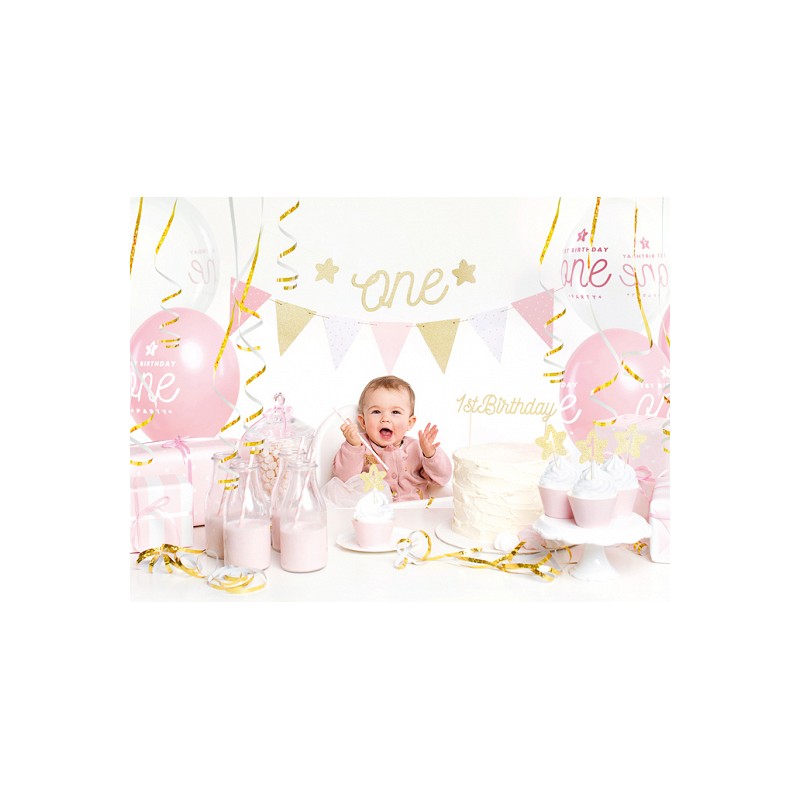 Komplett partikészlet - 1st Birthday  - rózsaszín