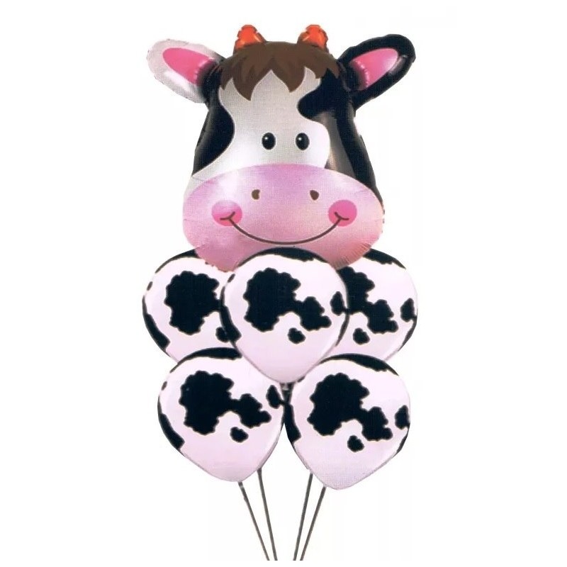 Születésnapi  lufiszett Tehén 7db