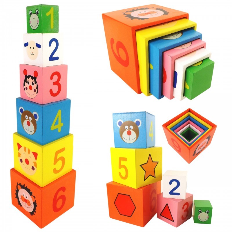 Fa torony - Számok és állatok 6 részes