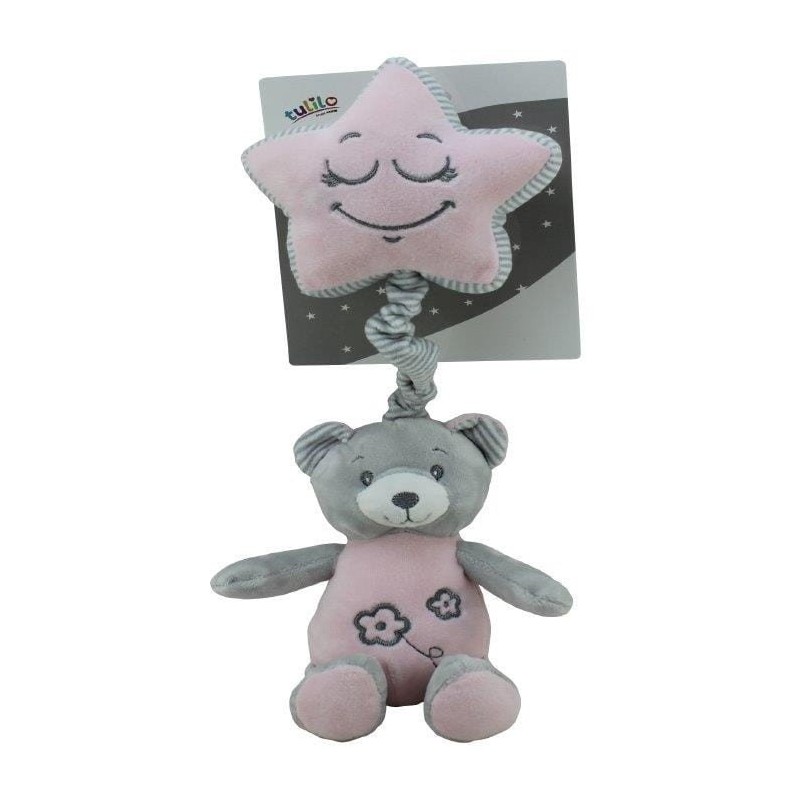 Plüss Mackó csillaggal - Szép álmokat! Rózsaszín: Rózsaszín