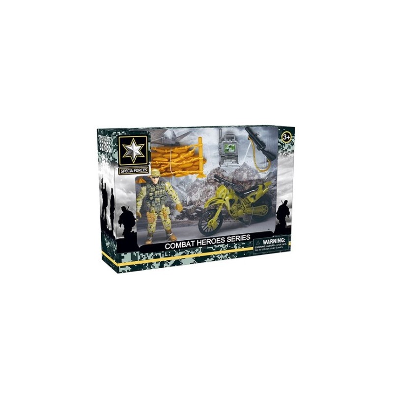 Kis katonai bázis 5 darabos - motorkerékpárral