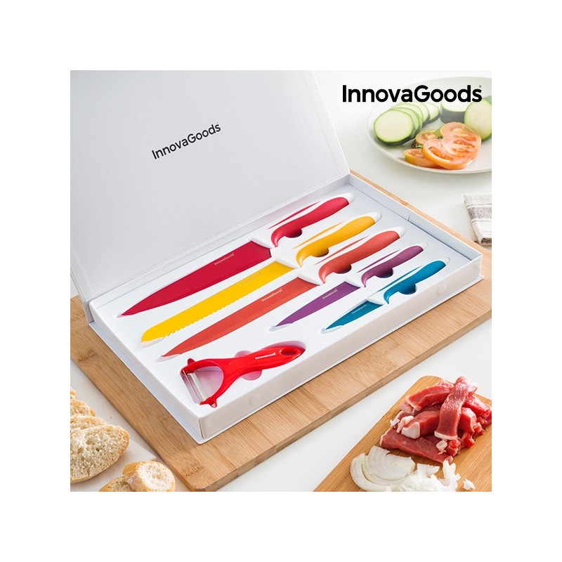 Scraper InnovaGoods Kerámia késkészlet hámozóval 6 db
