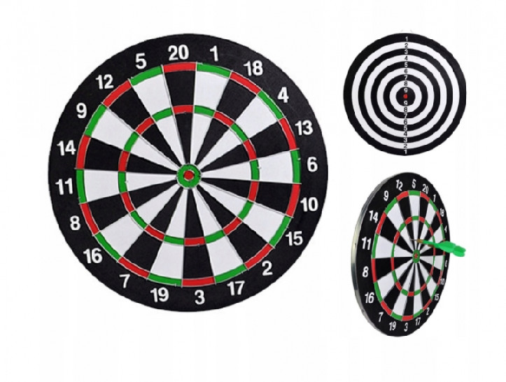 Kétoldalas fa céltábla nyilakkal 30 cm