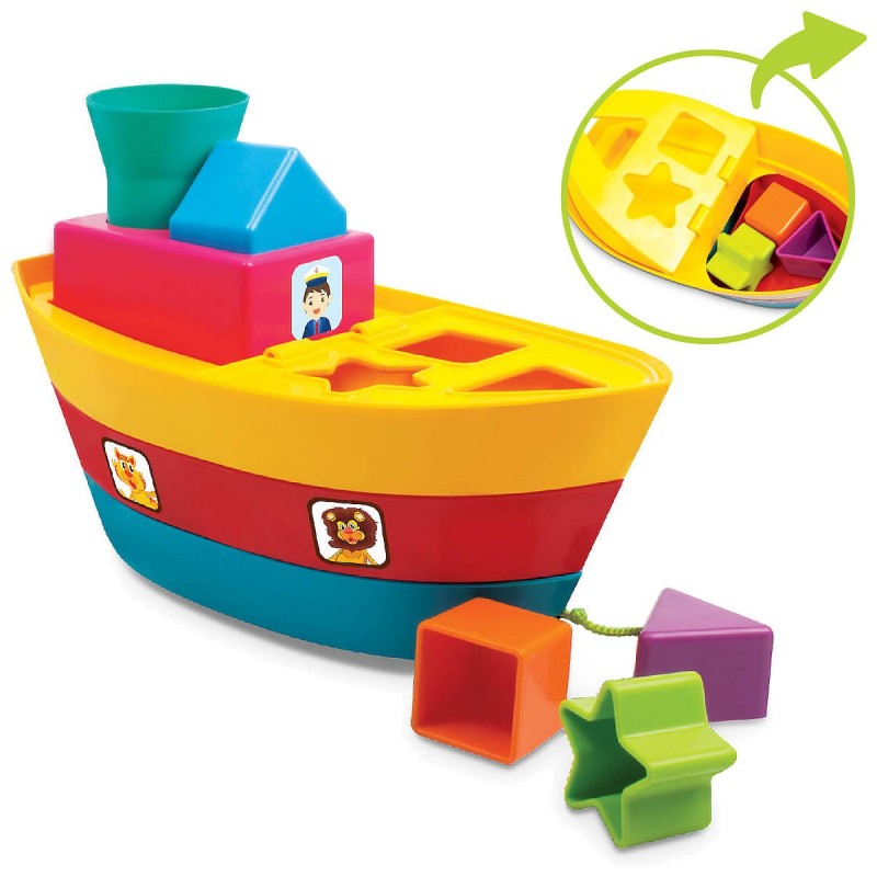 Gyermek gőzös válogatókockákkal 4 az 1-ben - Smily Play