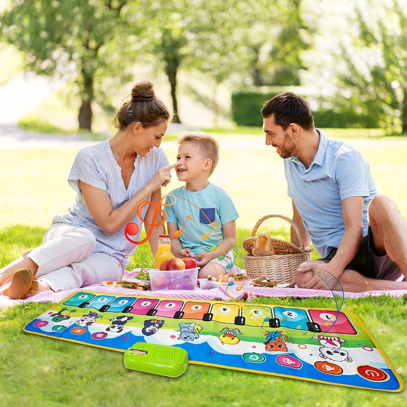 Zenés szőnyeg - Zongora állatokkal