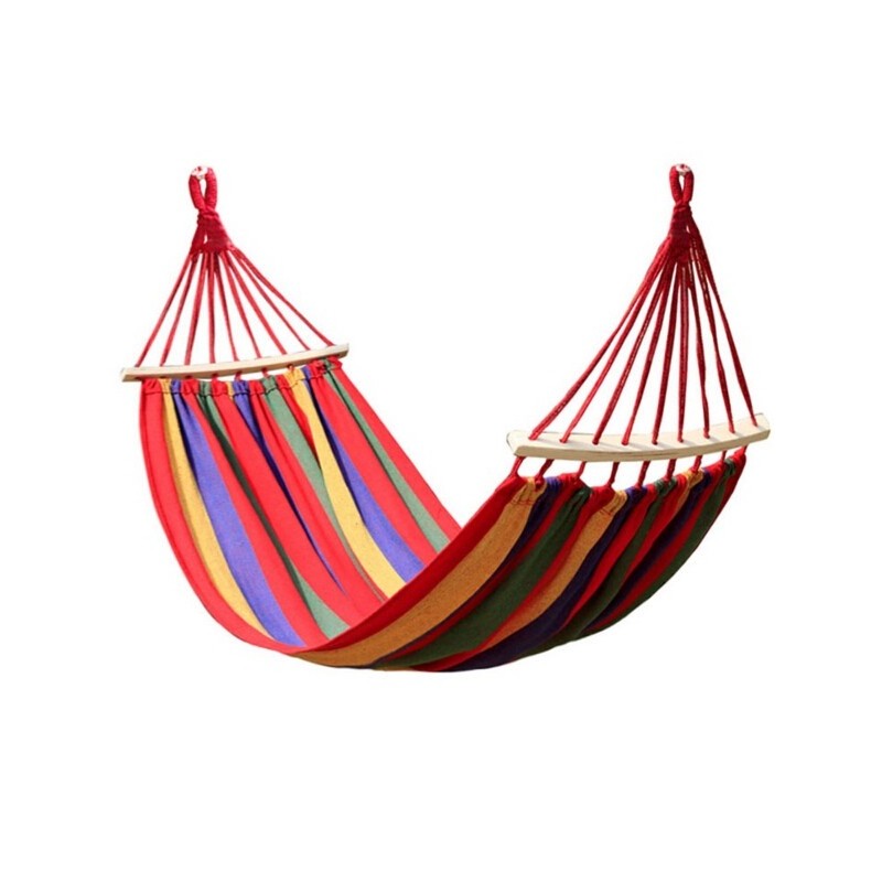 Hamak kétszemélyes függőágy 200x150cm, rúddal 80cm