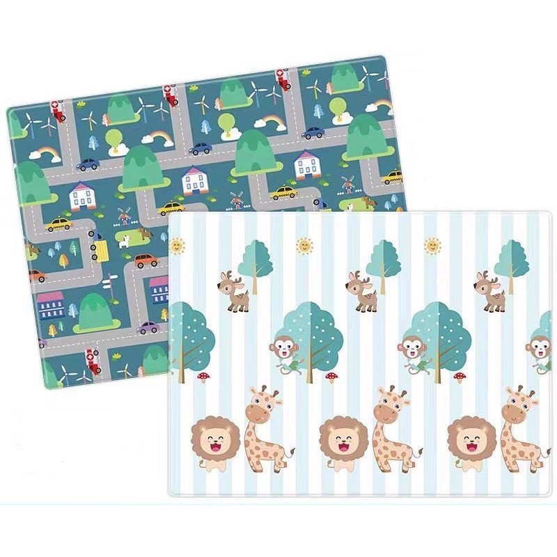 Kétoldalas habszivacs játszószőnyeg - Városi Zoo 150x200 cm