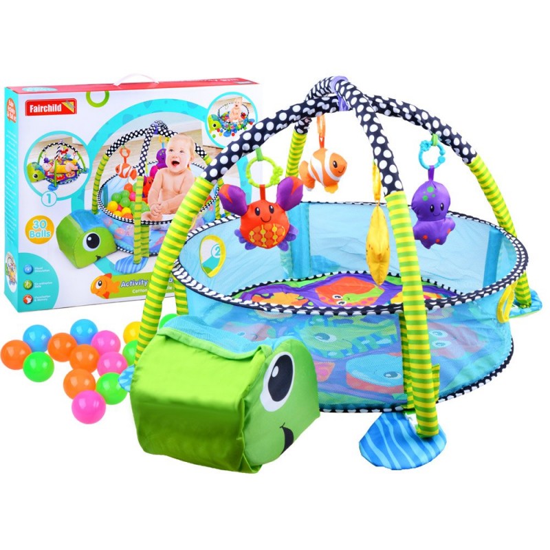 Játszótakaró teknős alakú járókával