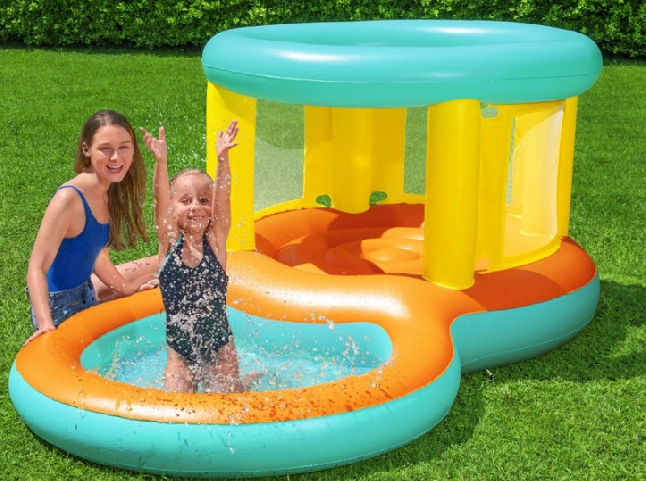 Felfújható kastély medencével 2 az 1-ben Jumptopia