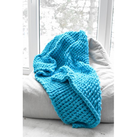 Kézzel készített horgolt takaró First touch Egyéb változatok: Türkiz