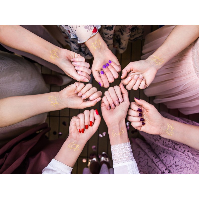 Mosható tetoválás menyasszonynak és koszorúslányoknak 15db