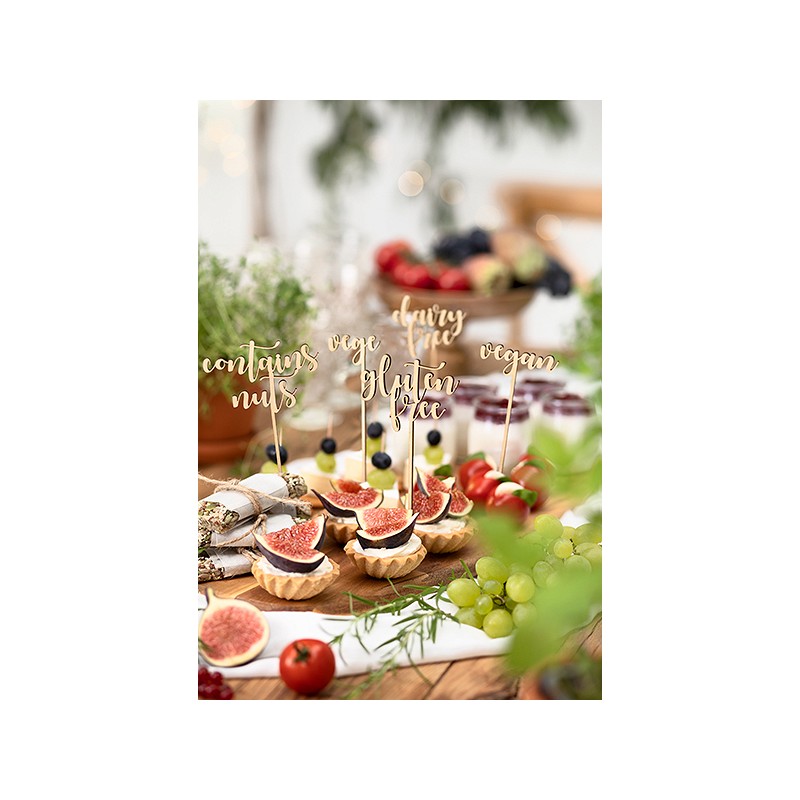 Információs készlet muffinokhoz - natúr fa - 14,5-16cm