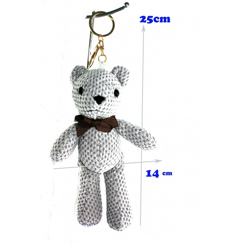 Kulcstartó - mackó 25cm Szürke: szurke