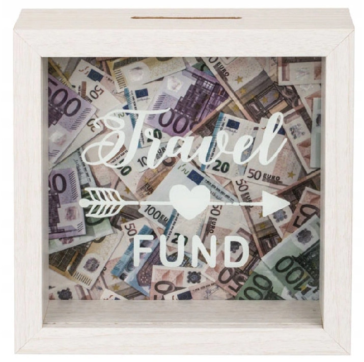 Fából készült persely - Travel Fund