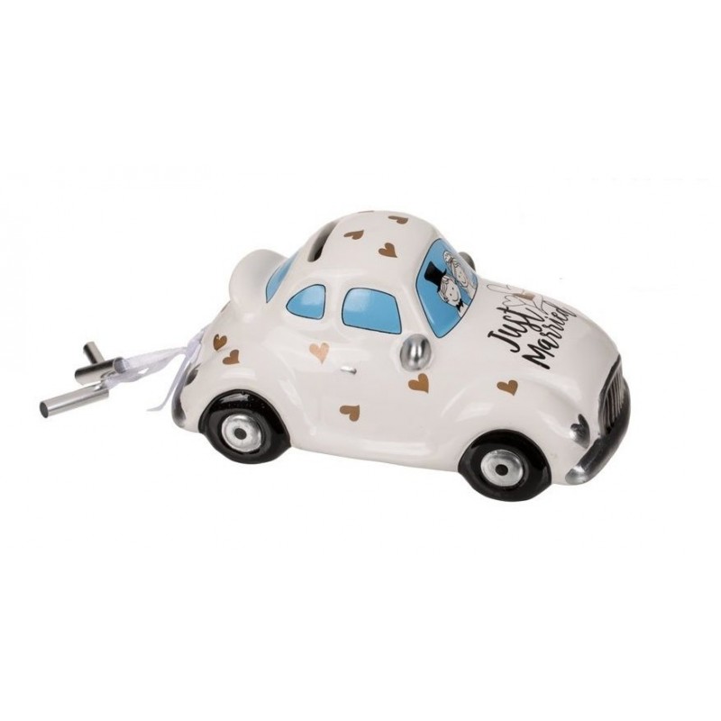 Esküvői kisautó persely Just married