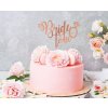 tortadekor bride to be rozsaszin arany