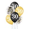 Lufikészlet -"Happy Birthday" számmal - 30 cm (6 db)