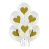 atlatszo lufi keszlet arany szivek 30cm 6 db 1