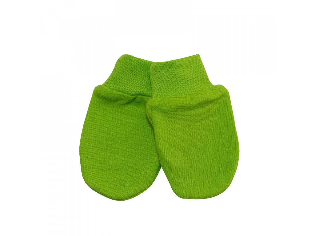 ESITO (handmade) Rukavice bavlna jednobarevné - 68 / sytá zelená