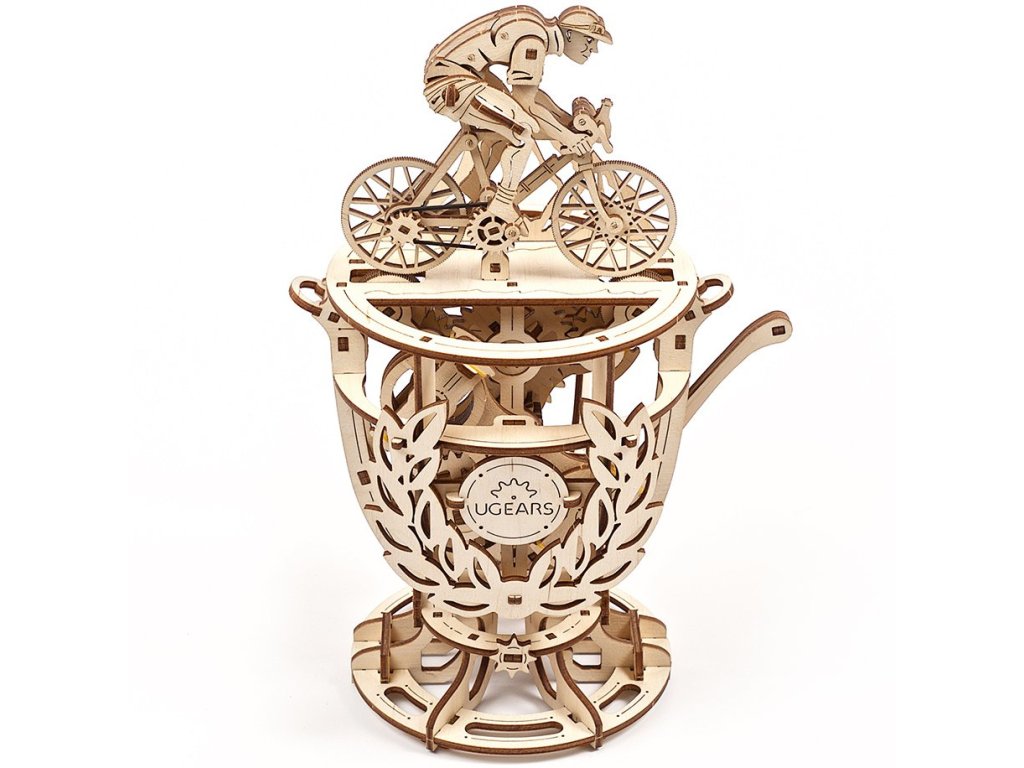Ugears 3D dřevěné mechanické puzzle Samohybný cyklista
