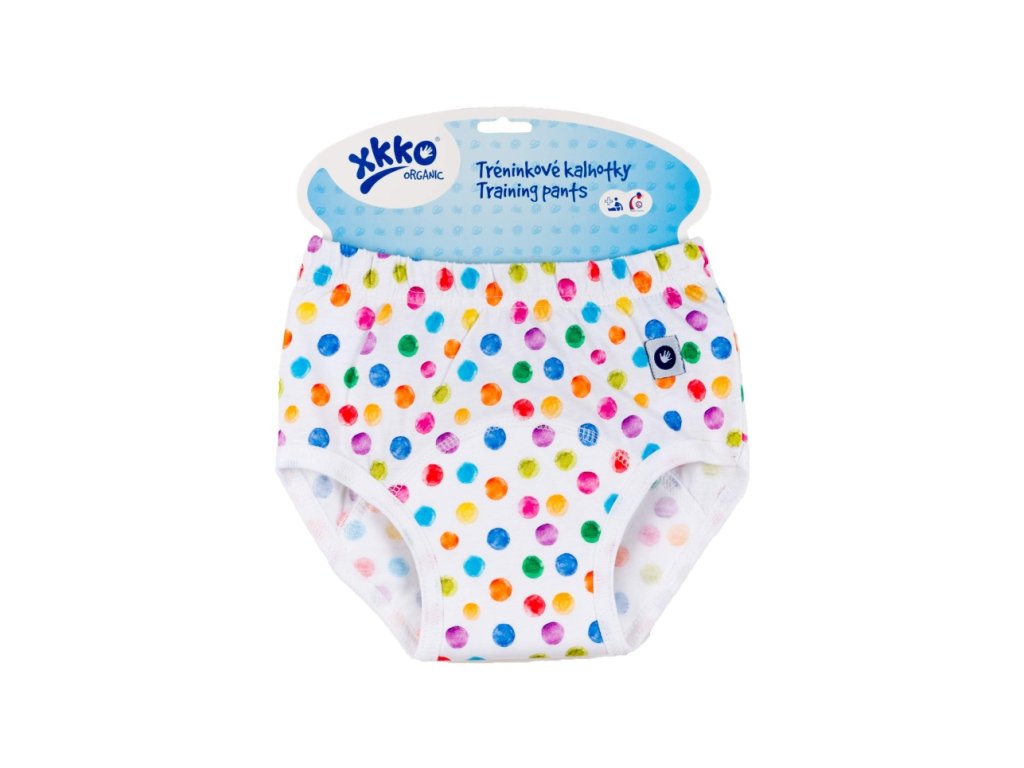 Kikko Tréninkové kalhotky XKKO Organic - Watercolor Polka Dots Velikost M