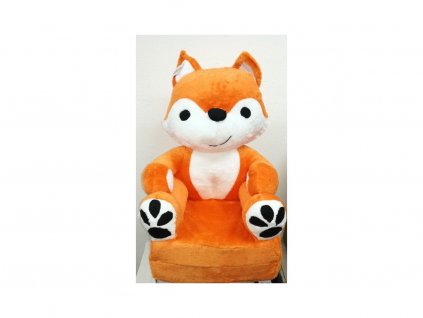Dětské plyšové křesílko Smyk 2v1 Orange Fox