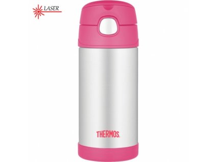 THERMOS Dětská termoska s brčkem - růžová