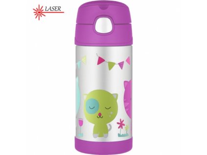 THERMOS Dětská termoska s brčkem - kočka