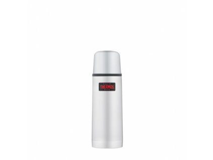 THERMOS Termoska s tlačítkovým uzávěrem a šálkem - nerez