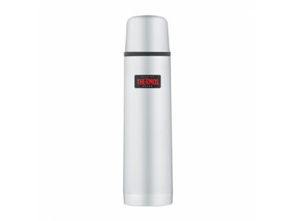 THERMOS Termoska s tlačítkovým uzávěrem a šálkem - nerez