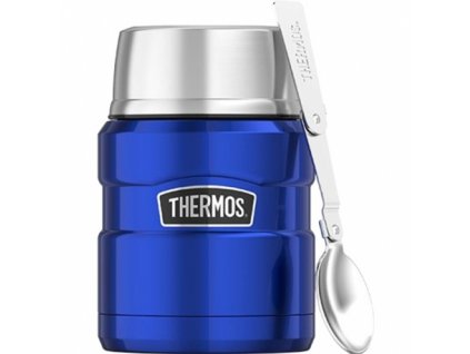 THERMOS Termoska na jídlo se skládácí lžící a šálkem - modrá