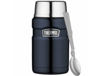 THERMOS Termoska na jídlo se skládácí lžící a šálkem - tmavě modrá