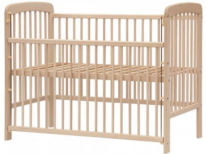 Dětská postýlka - Scarlett MÍŠA přírodní ECO (buk), st. bok - 120 x 60