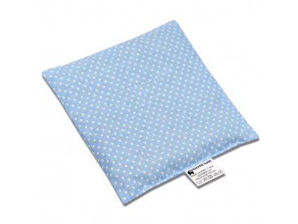 Babyrenka nahřívací polštářek 15x15 cm z třešňových pecek Dots blue