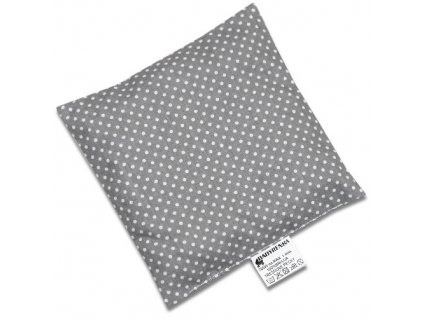 Babyrenka nahřívací polštářek 15x15 cm z třešňových pecek Dots grey