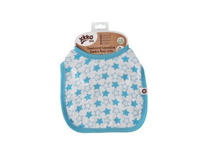 Kikko Bambusový bryndáček XKKO BMB - Little Stars Cyan